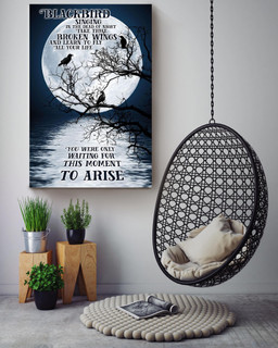 Blackbird Lyrics Moon For The Beatles Fan Canvas Gallery Painting Wrapped Canvas Framed Gift Idea Wrapped Canvas 32x48