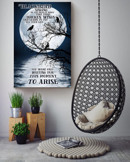 Blackbird Lyrics Moon For The Beatles Fan Canvas Gallery Painting Wrapped Canvas Framed Gift Idea Wrapped Canvas 24x36