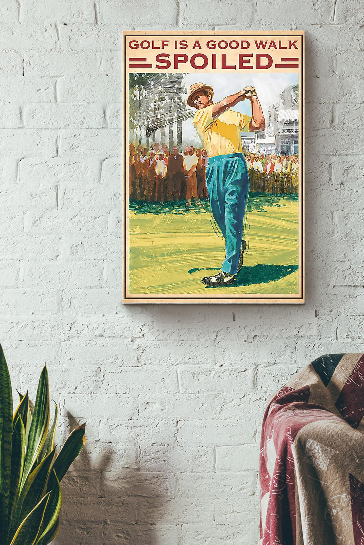 Golf Is A Good Walk Spoiled Men Playing Golf Canvas Canvas Gallery Painting Wrapped Canvas  Wrapped Canvas 8x10