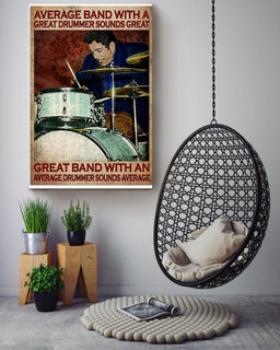 Great Band With Great Drummer Music Quotes Gift For Musician Drummer Canvas Wrapped Canvas 16x24