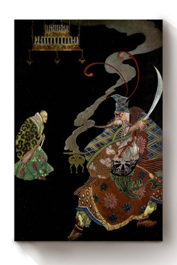 Alladin And His Wonderful Lamp The Arabian Nights Thomas Mackenzie Fairy Tales Illustration 11 Canvas Wrapped Canvas 8x10