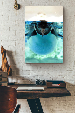 Cute Gentoo Penguin Under Water Cool Gift For Housewarming Canvas Framed Prints, Canvas Paintings Wrapped Canvas 20x30