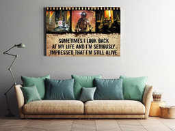 Firefighter I'm Still Alive Motivation Quote Vintage Gift For Fireman Framed Prints, Canvas Paintings Wrapped Canvas 20x30