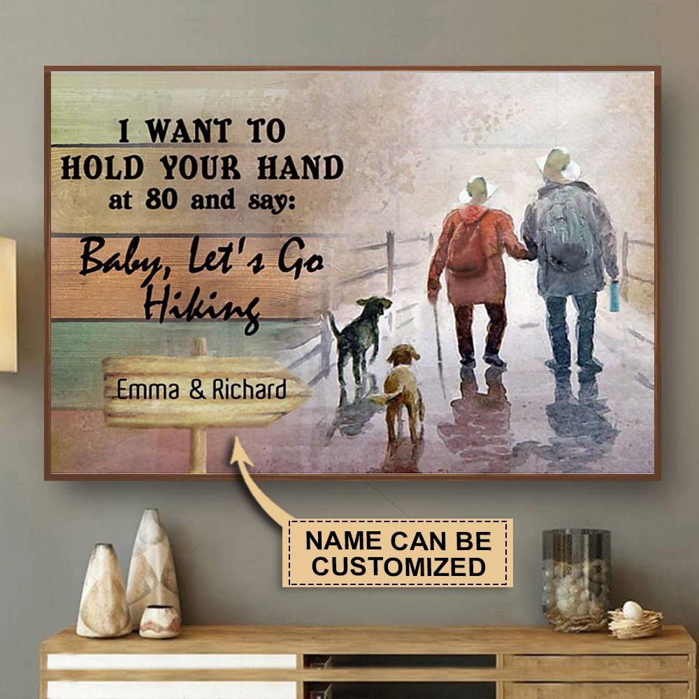 Aeticon Gifts Personalized Hiking I Want To Hold Your Hand Canvas Home Decor Wrapped Canvas 8x10