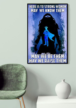 Here Is Strong Women May We Know Be Raise Them Inspiration Quote Gift For Female Police Canvas Wrapped Canvas 20x30