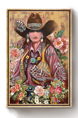 Cowgirl Strong Kind Beautiful Canvas Horse Riding Cowgirl Cowboy Gift (3) Canvas Framed Prints, Canvas Paintings Wrapped Canvas 8x10