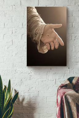 God Gives Hand Christs Christians Give Me Your Hand Hand Of Jesus Christ Religious 03 Canvas Wrapped Canvas 12x16