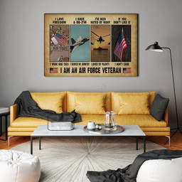 I Am An Air Force Veteran Canvas, Air Force Veteran Single Vintage Office Gift 06672 Framed Prints, Canvas Paintings Wrapped Canvas 12x16