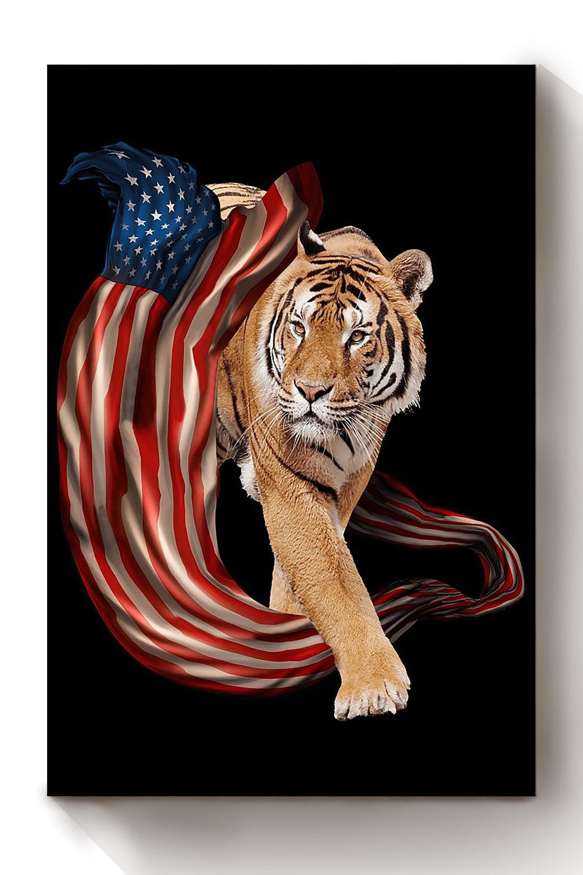 American Flame Tiger For 4th Of July Happy American Dependent's Day Canvas Framed Prints, Canvas Paintings Wrapped Canvas 8x10