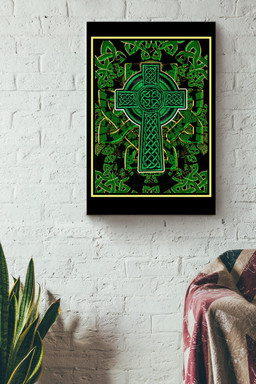 Celtic Cross Patch Iron On Embroidered Pattern Gift For Furniture Decor Canvas Framed Prints, Canvas Paintings Wrapped Canvas 12x16