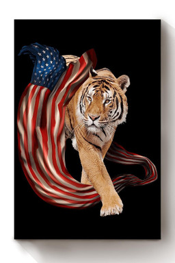 American Flame Tiger For 4th Of July Happy American Dependent's Day Canvas Framed Prints, Canvas Paintings Wrapped Canvas 12x16