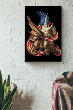 American Flame Dragon For 4th Of July Happy American Dependent's Day Canvas Framed Prints, Canvas Paintings Wrapped Canvas 20x30