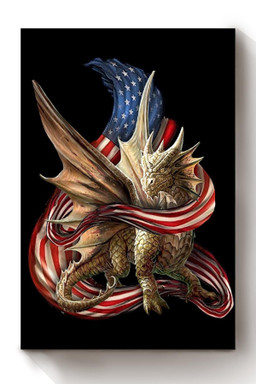 American Flame Dragon For 4th Of July Happy American Dependent's Day Canvas Framed Prints, Canvas Paintings Wrapped Canvas 12x16
