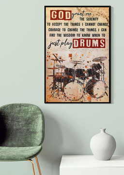 Drummer God Grant Me The Serenity To Accept The Things I Cannot Change Drum For Drum Lover Music Studio Decor Canvas Gallery Painting Wrapped Canvas Framed Prints, Canvas Paintings Wrapped Canvas 20x30