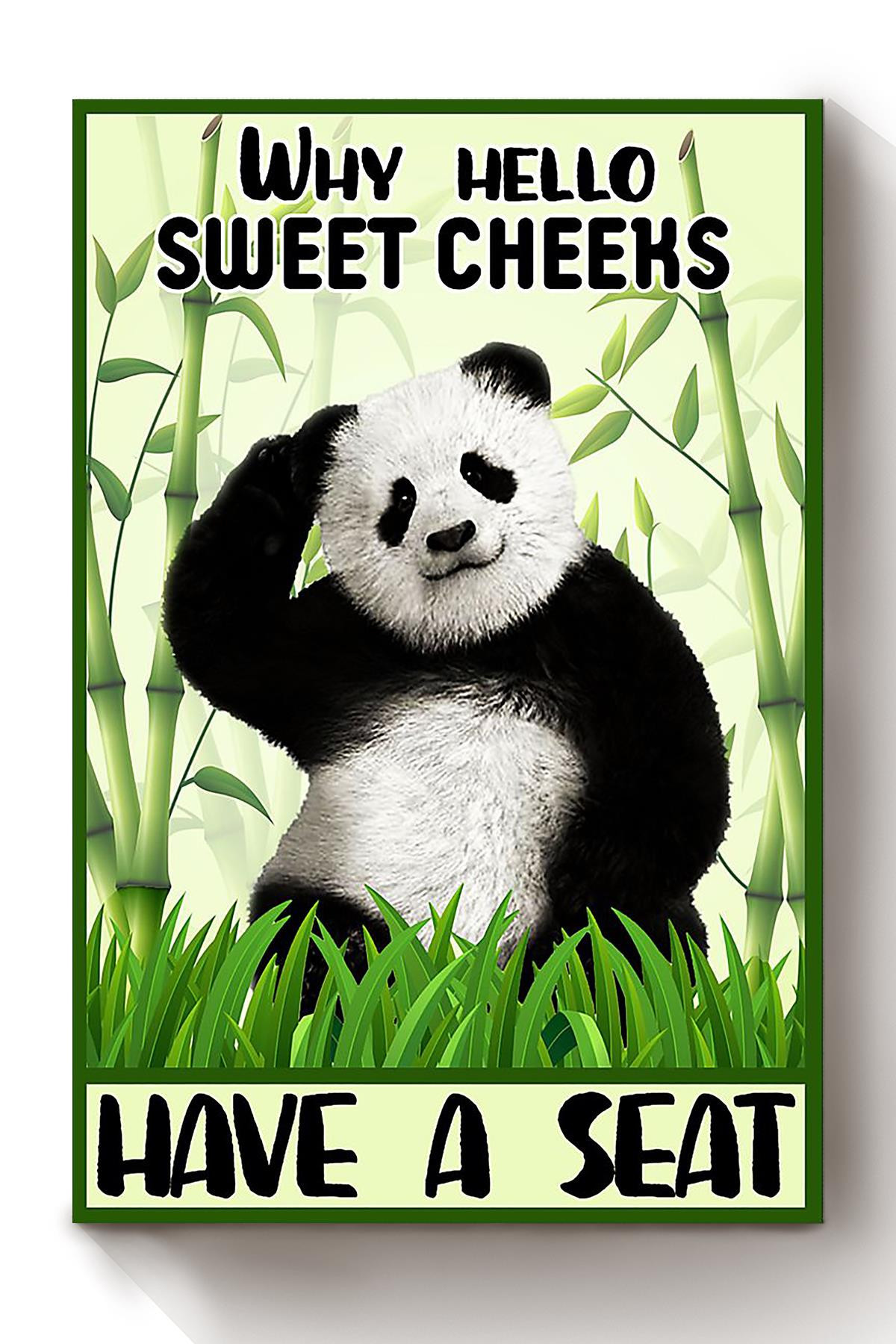 Chinese Panda Why Hello Sweet Cheeks Have A Seat Funny For Canvas Framed Prints, Canvas Paintings Wrapped Canvas 8x10