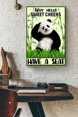 Chinese Panda Why Hello Sweet Cheeks Have A Seat Funny For Canvas Framed Prints, Canvas Paintings Wrapped Canvas 20x30