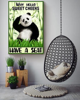 Chinese Panda Why Hello Sweet Cheeks Have A Seat Funny For Canvas Framed Prints, Canvas Paintings Wrapped Canvas 16x24