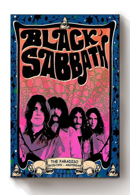 Black Sabbath Vintage The Paradiso Amsterdam 1970 Canvas Wrapped Canvas 8x10