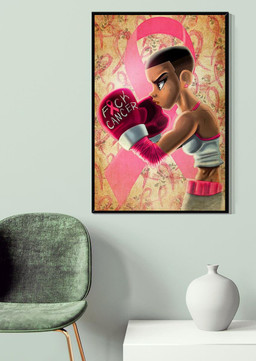 Female Warrior Fight Breast Cancer Awareness Gift For Breast Cancer Patient Canvas Gallery Painting Wrapped Canvas Framed Prints, Canvas Paintings Wrapped Canvas 20x30