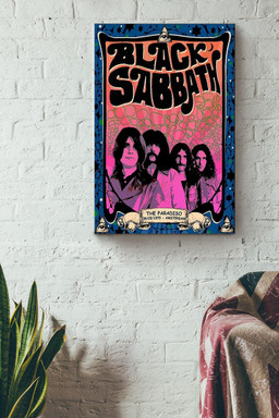 Black Sabbath Vintage The Paradiso Amsterdam 1970 Canvas Wrapped Canvas 16x24