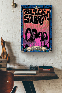 Black Sabbath Vintage The Paradiso Amsterdam 1970 Canvas Framed Matte Canvas 12x16