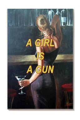 A Girl Is A Gun Cocktail For Cocktail Lover Bartender Bar Pub Decor Canvas Gallery Painting Wrapped Canvas Framed Prints, Canvas Paintings Wrapped Canvas 8x10