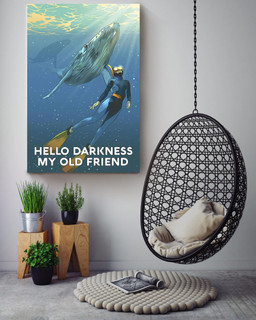 Diver In Ocean Hello Darkness My Old Friend For Canvas Gallery Painting Wrapped Canvas Framed Prints, Canvas Paintings Wrapped Canvas 16x24