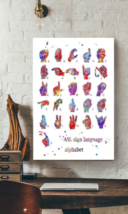 Als Sign Language Alphabet Gift For Als Patient Canvas Gallery Painting Wrapped Canvas Framed Prints, Canvas Paintings Wrapped Canvas 20x30