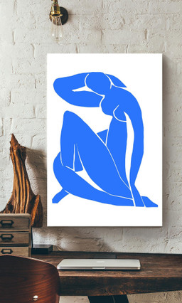 Henri Matisse Blue Minimalistic Painting For Office Decor Housewarming Canvas Framed Prints, Canvas Paintings Wrapped Canvas 12x16