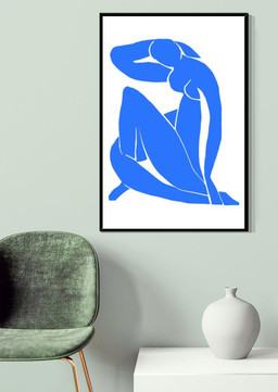 Henri Matisse Blue Minimalistic Painting For Office Decor Housewarming Canvas Framed Prints, Canvas Paintings Wrapped Canvas 20x30
