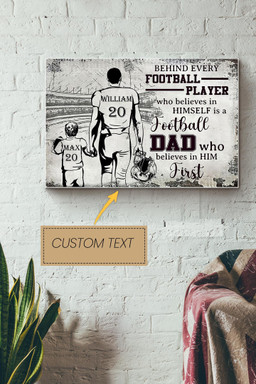 Football Player Behind Them Personalized Canvas Sport Gift For Football Lover Footballer Canvas Gallery Painting Wrapped Canvas Framed Prints, Canvas Paintings Wrapped Canvas 12x16
