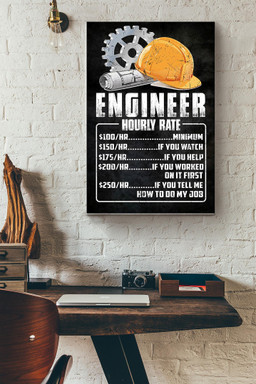 Engineer Hourly Rate Canvas Canvas Gallery Painting Wrapped Canvas  Wrapped Canvas 12x16