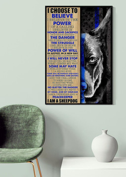 I Am Sheepdog Quality Of Police Dog Gift For Dog Lover Police Dog Trainer Canvas Wrapped Canvas 20x30