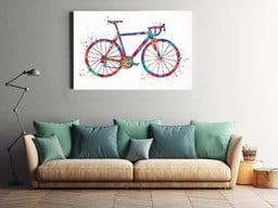 Bicycle Watercolor For Housewarming Bedroom Decor Framed Prints, Canvas Paintings Framed Matte Canvas 12x16