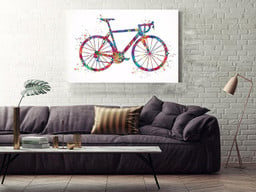 Bicycle Watercolor For Housewarming Bedroom Decor Framed Prints, Canvas Paintings Wrapped Canvas 24x36