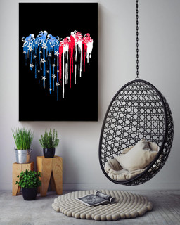 American Heart Octopus For 4th Of July Happy American Dependent's Day Canvas Framed Prints, Canvas Paintings Wrapped Canvas 32x48