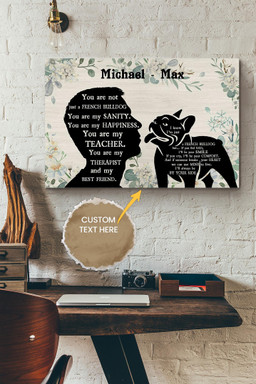 French Bulldog Boy Therapist Best Friend Personalized Canvas Animal Gift For Dog Lover Dog Foster Puppy Fan Canvas Gallery Painting Wrapped Canvas Framed Prints, Canvas Paintings Wrapped Canvas 8x10