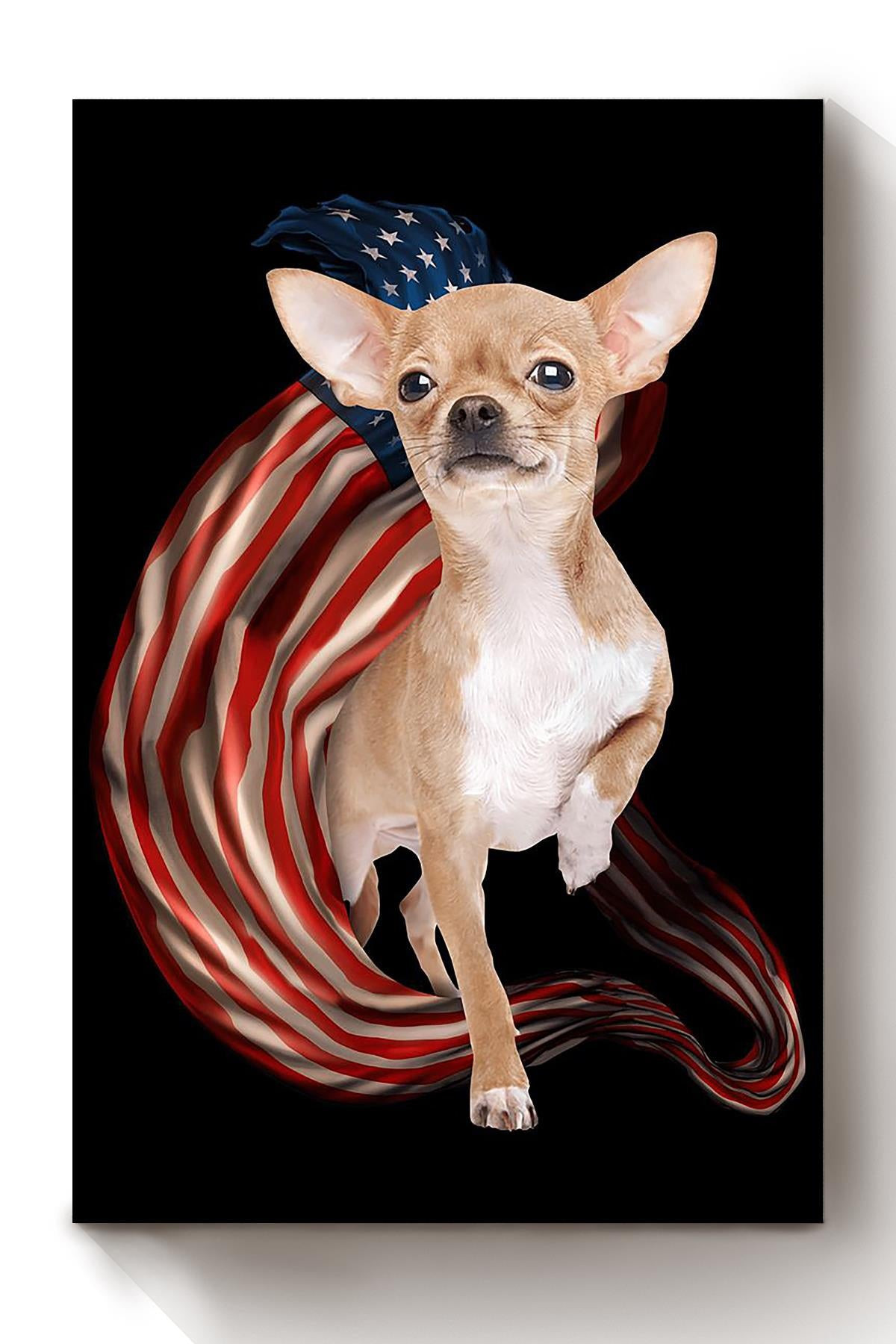 Chihuahua Cool And Freedom Chihuahua Lover Dog Mom Canvas Wrapped Canvas 8x10