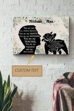 French Bulldog Boy Therapist Best Friend Personalized Canvas Animal Gift For Dog Lover Dog Foster Puppy Fan Canvas Gallery Painting Wrapped Canvas Framed Prints, Canvas Paintings Wrapped Canvas 12x16