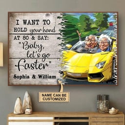 Aeticon Gifts Personalized Car Racing I Want To Hold Your Hand Canvas Home Decor Wrapped Canvas 8x10