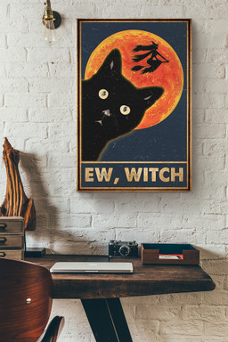 Ew Witch Halloween Wall Decor Gift For Pumpkin Carving Ideas Halloween Decorations Haunted Houses Canvas Wrapped Canvas 20x30