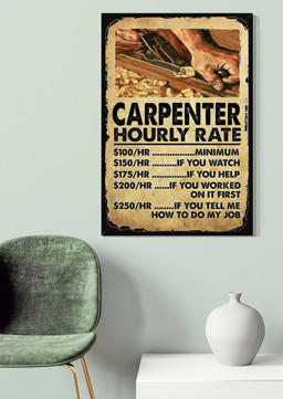 Funny Carpenter Hourly Rate For Canvas Gallery Painting Wrapped Canvas Framed Prints, Canvas Paintings Wrapped Canvas 20x30