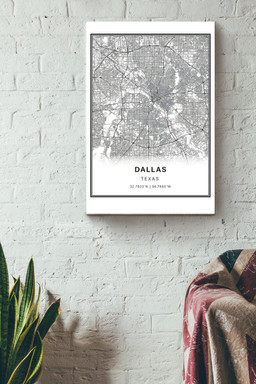 Dallas Texas Map Canvas Traveling Knowledge Gift For Tourists Traveling Lover Adventure Lover Canvas Gallery Painting Wrapped Canvas Framed Prints, Canvas Paintings Wrapped Canvas 8x10