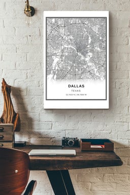 Dallas Texas Map Canvas Traveling Knowledge Gift For Tourists Traveling Lover Adventure Lover Canvas Gallery Painting Wrapped Canvas Framed Prints, Canvas Paintings Wrapped Canvas 12x16
