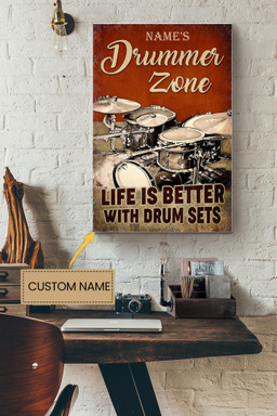 Drummer Zones Personalized Canvas Music Gift For Drum Player Music Lover Pop Fan Canvas Gallery Painting Wrapped Canvas Framed Prints, Canvas Paintings Wrapped Canvas 8x10