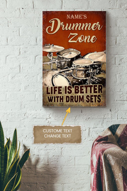 Drummer Zones Personalized Canvas Music Gift For Drum Player Music Lover Pop Fan Canvas Gallery Painting Wrapped Canvas Framed Prints, Canvas Paintings Wrapped Canvas 12x16