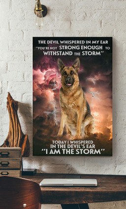Devil Whispered In My Ear German Shepherd Motivation Quote Gift For Dog Mom Canvas Framed Prints, Canvas Paintings Wrapped Canvas 12x16