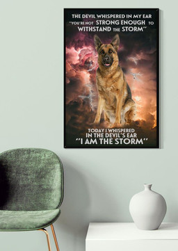 Devil Whispered In My Ear German Shepherd Motivation Quote Gift For Dog Mom Canvas Framed Prints, Canvas Paintings Wrapped Canvas 20x30