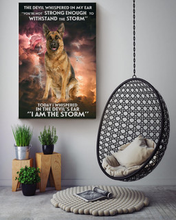 Devil Whispered In My Ear German Shepherd Motivation Quote Gift For Dog Mom Canvas Framed Prints, Canvas Paintings Wrapped Canvas 16x24