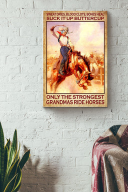 Horseback Rider Only Strongest Grandmas Canvas Running Horse Gift For Horse Lover Horse Rider Farmhouse Decor Canvas Gallery Painting Wrapped Canvas Framed Prints, Canvas Paintings Wrapped Canvas 8x10